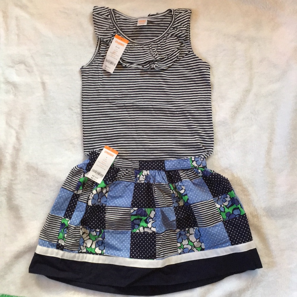 Gymboree Matching Tank and Patchwork Skirt